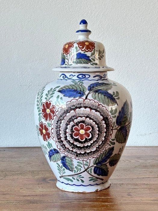 Vaas - Aardewerk - Dekselvaas / Urn, Antiquités & Art, Antiquités | Verre & Cristal