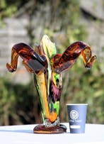 Vase - Vase au style Murano, tête de bélier - Verre