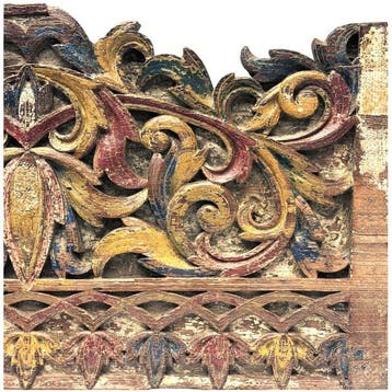 GROOT & ORIGINEEL deel van het Balinese tempelpaneel -, Antiek en Kunst