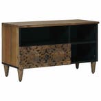 vidaXL TV Kast met lade Bruin 80 x 33,5 x 46 cm Massief, Verzenden, Nieuw