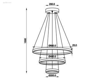 Orien Design Hanglamp Zand Zwart   20cm&40cm&60cm..., Nieuw