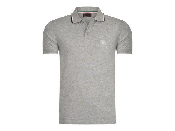 Veiling - Cappuccino Italia Polo Applique Pique - Grijs - XL, Vêtements | Hommes, T-shirts