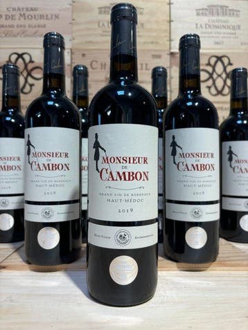 2019 Monsieur de Cambon - Haut-Médoc - 12 Flessen (0.75