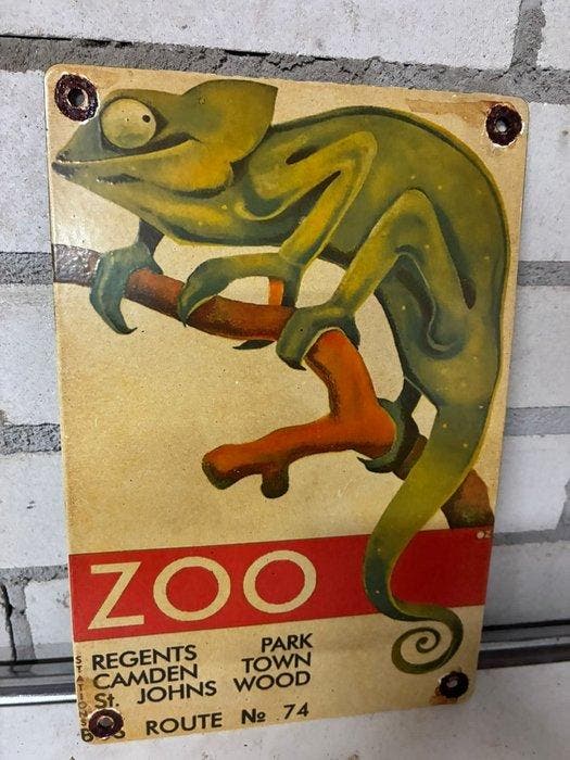 Vintage Zoo Regent’s Park Camden Town enamel advertising, Antiquités & Art, Antiquités | Assiettes décoratives & Carrelages