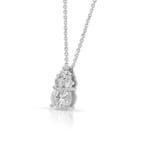 Ketting met hanger - 18 karaat Witgoud - 0.95ct. tw. Diamant