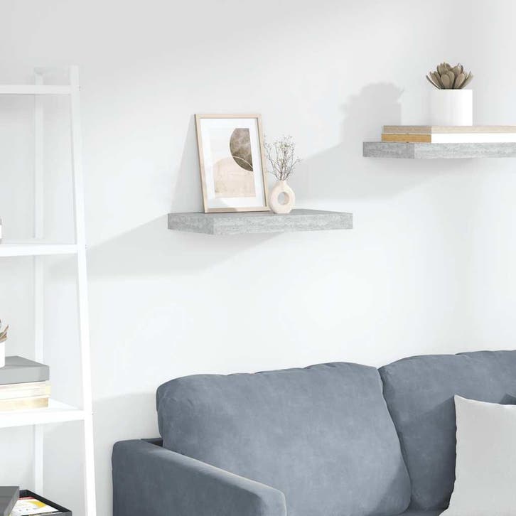 vidaXL Wandschap zwevend 40x23,5x3,8 cm MDF betongrijs, Huis en Inrichting, Kasten | Wandmeubels, Nieuw, Verzenden