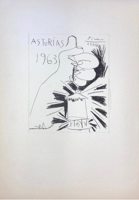 Pablo Picasso (1881-1973) - Asturias, Antiek en Kunst, Antiek | Overige Antiek