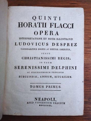 Quinti Horatii Flacci - Opera - 1741