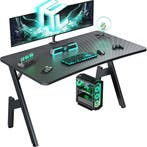 Gaming bureau - Gaming desk - Gaming tafel - 100x50 cm - Zwa, Huis en Inrichting, Bureaus, Verzenden, Nieuw