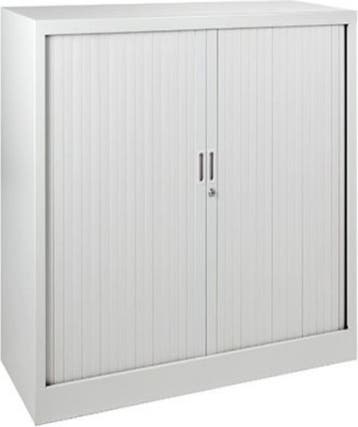 Archiefkast – Roldeurkast - Wit – Met slot - 105x120x45 cm, 100 tot 150 cm, Verzenden, 100 tot 150 cm, Nieuw