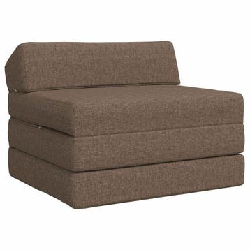 vidaXL Vouwbare Sofa Bed Taupe 70 x 60 x 49 cm Stof, Huis en Inrichting, Verzenden, Nieuw
