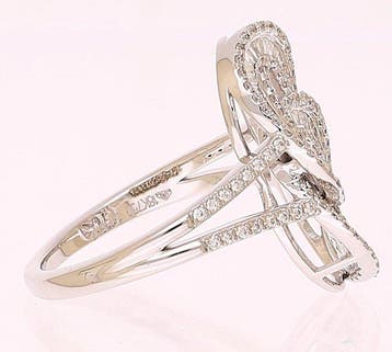 Bague - 18 carats Or blanc - 0.64ct. tw. Diamant (Naturelle), Nieuw