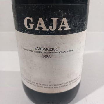 1986 Gaja - Barbaresco - 1 Fles (0,75 liter), Verzamelen, Nieuw