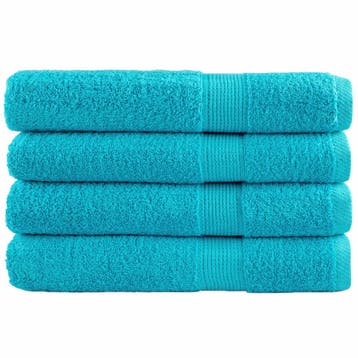 vidaXL Saunadoeken SOLUND 4 st 600 g/m² 80x200 cm turquoise, Verzenden