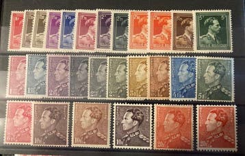 België 1936/1956 - Leopold III : types Open Kraag en, Gestempeld