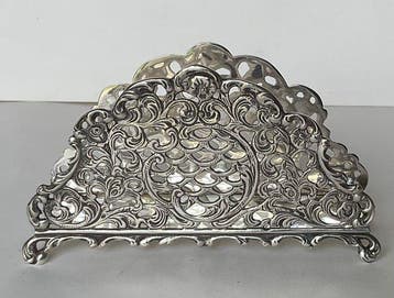 Porte-serviettes - style rococo - Argent 833