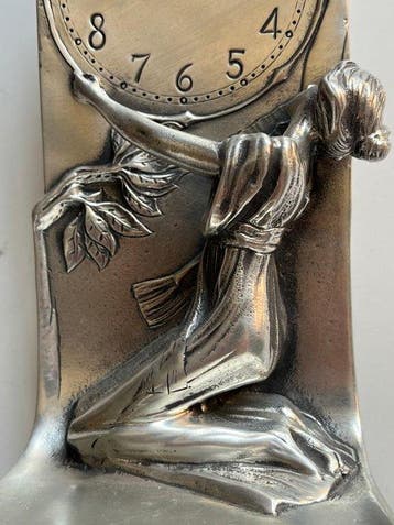 peltro - Achille gamba - sculptuur, PORTA Orologio da tasca