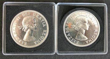 Canada. Elizabeth II. Dollar 1958-1964 (Lot of 2 coins)