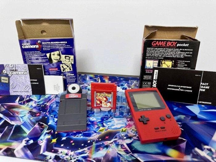 Nintendo - Gameboy Pocket - SET RED EDITION -Game Boy Pocket, Games en Spelcomputers, Spelcomputers | Overige Accessoires
