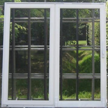 pvc kip/schuifraam , schuifdeur , pui 205 x 210 wit / zwart, Doe-het-zelf en Bouw, Raamkozijnen en Schuifdeuren, Kunststof, Nieuw