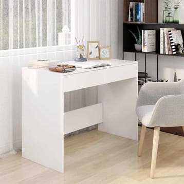 vidaXL Bureau 101x50x76,5 cm bewerkt hout wit, Huis en Inrichting, Verzenden, Nieuw