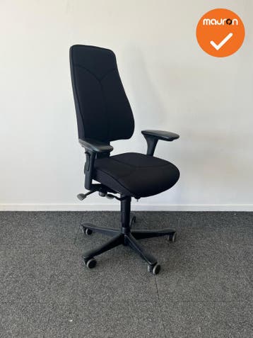 Kinnarps 6000  Bureaustoel - extra hoge rug - zwarte stoffer, Ophalen of Verzenden, Stoel