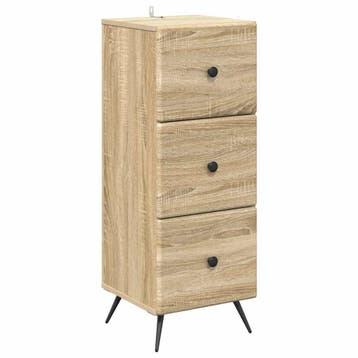 vidaXL Ladekast Sonoma Eiken 33 x 34,5 x 90 cm Bewerkt hout, Verzenden