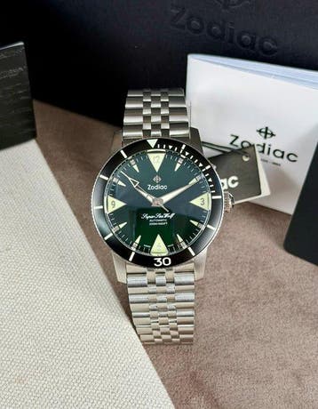 Zodiac - Super Sea Wolf Pro-Diver Automatic Green - Sans, Nieuw