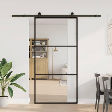 vidaXL Schuifdeur met beslagset 102x205 cm aluminium en, Bricolage & Construction, Verzenden