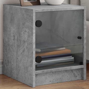 vidaXL Nachtkastjes met glazen deuren 2 st 35x37x42 cm, Huis en Inrichting, Verzenden, Nieuw