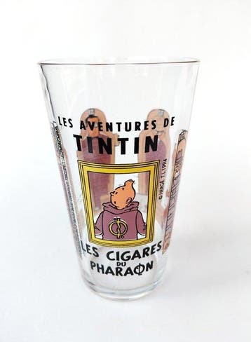 Hergé - Tintin - 8x verres à moutarde Amora (1994)