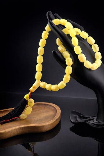 Barnsteen - Rare Butterscotch Baltic Amber Misbaha Tasbih