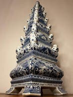 Vaas - Delfts Blauw - Aardewerk - Handbeschilderd XXL, Antiek en Kunst