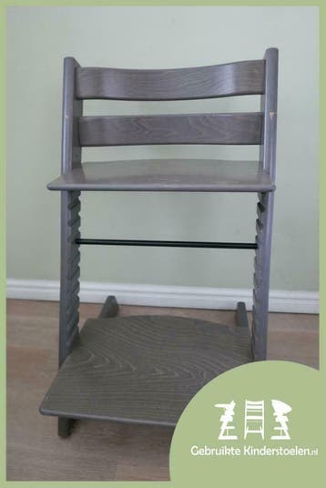 Chaise haute Stokke doccasion - Tripp Trapp Hazy grey, Verzenden, Zo goed als nieuw, Meegroeistoel, Stoelverkleiner