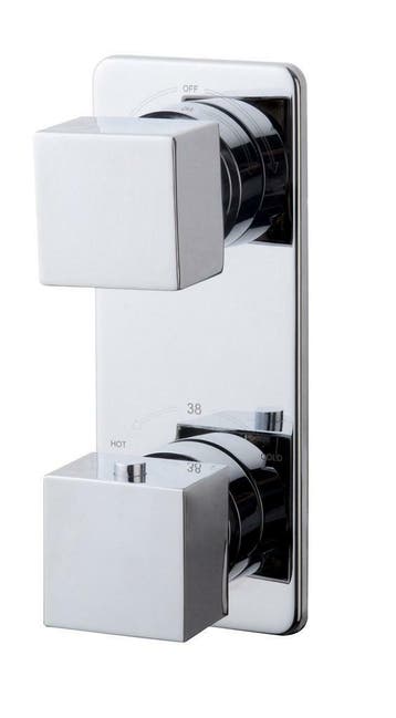 Sanifun douchethermostaatkraan Hertz Duo chroom compleet