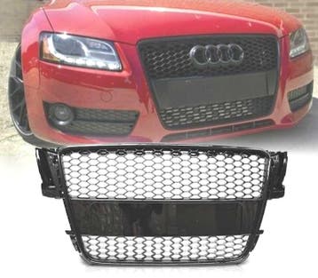 CALANDRE AUDI A5 07-11 LOOK RS NOIR BRILLANT, Verzenden, Nieuw