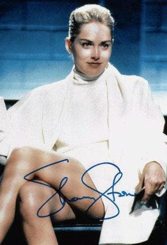 Basic Instinct - Sharon Stone - 28x35 cm Signed Poster -, Nieuw