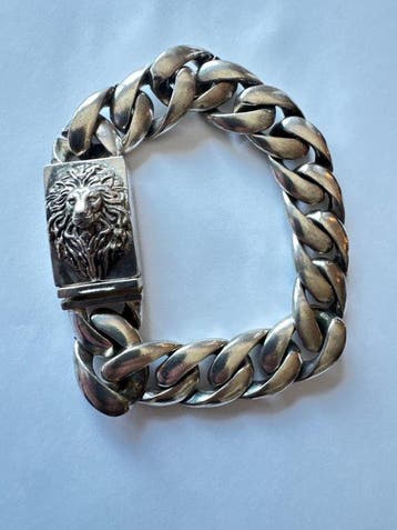 Zonder minimumprijs - Armband Lion zilverarmband - Met oog