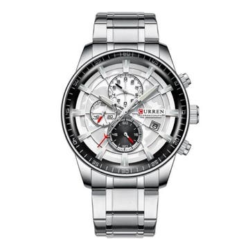 Staal Luxe Horloge - Bandje Analoog Kwarts Roestvrij Uurwerk, Verzenden