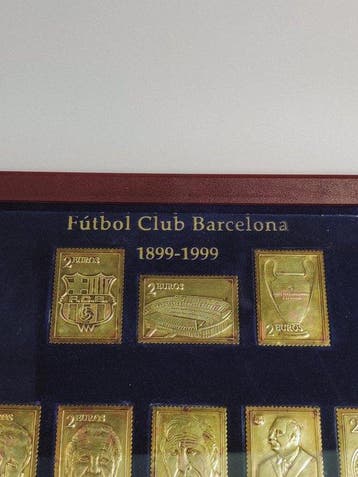 FC Barcelone - Timbres en or 24 carats Centenaire du FC, Nieuw