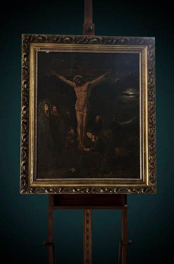 Europese school (XIX) - Maestosa Crocifissione con i Dolenti