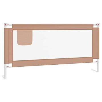 Barriere de lit 180cm taupe - Securite retour verifie -44%, Verzenden
