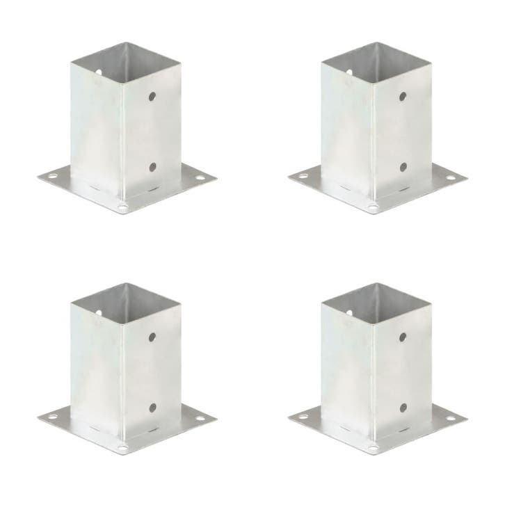 vidaXL Paalankers 4 st 91 mm gegalvaniseerd metaal, Tuin en Terras, Palen, Balken en Planken, Nieuw, Verzenden