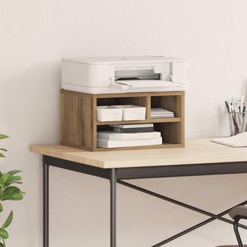 vidaXL Printerstand Artisan Eiken 40 x 32 x 22,5 cm Bewerkt, Verzenden