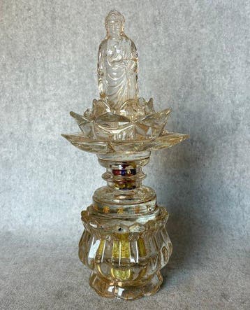 Boeddhistische objecten - Glas - 1990-2000 - Stoepa 25.5 cm, Antiek en Kunst