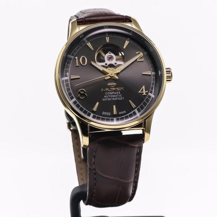 Murex - Compass Swiss Watch Open-Heart Automatic -, Handtassen en Accessoires, Horloges | Heren