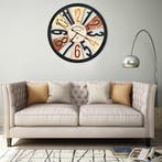 vidaXL Wandklok 60 cm metaal meerkleurig, Huis en Inrichting, Woonaccessoires | Klokken, Verzenden, Nieuw
