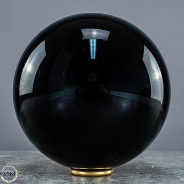 Natuurlijke topkwaliteit sprankelende zwarte obsidiaan Bol-