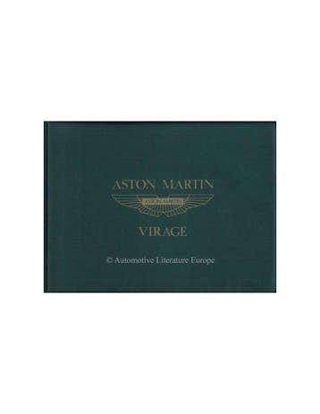 1990 ASTON MARTIN VIRAGE INSTRUCTIEBOEKJE ENGELS, Ophalen of Verzenden