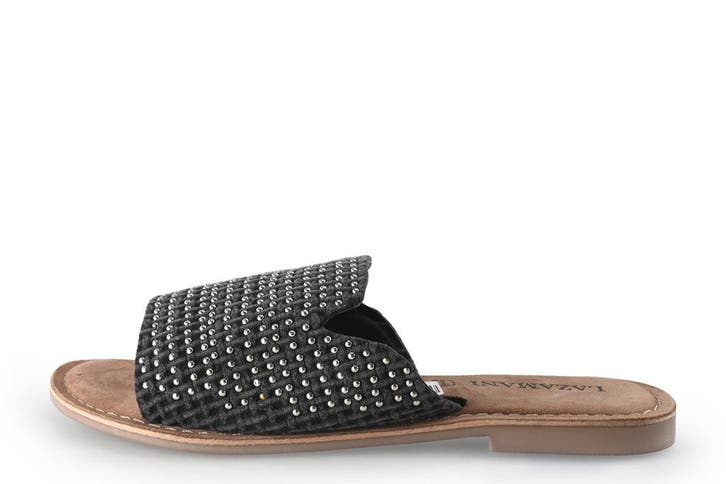 Lazamani Slippers in maat 42 Zwart, Kleding | Dames, Schoenen, Zwart, Zo goed als nieuw, Slippers, Verzenden